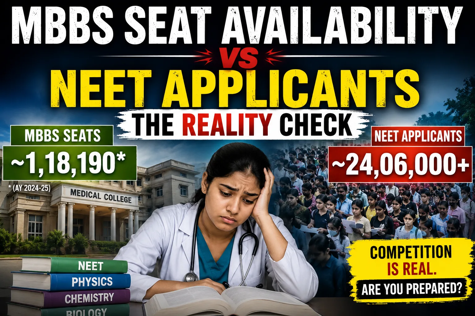 MBBS Seat Availability vs NEET Applicants: The Reality Check